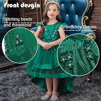 Amazon.com: Girl Dresses Frilly Princess High-Low Wedding